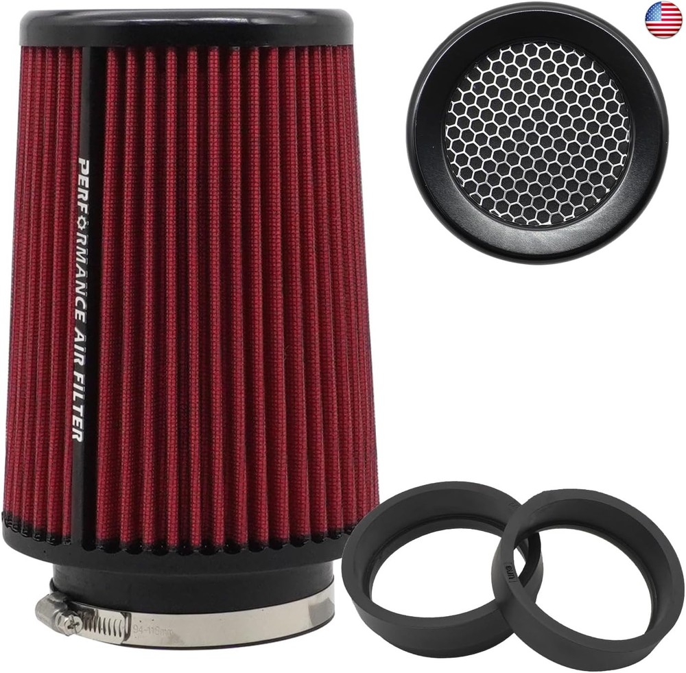 3 3.5 4 inch Cold Air Intake Filter 76mm 89mm 101mm Performance Cone Air