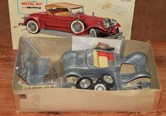 Hubley 1930 Packard Roadster #4860, Metal & Plastic Parts, Missing Chrome Parts