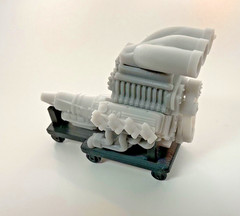 1 24 Scale 454 Big Block Chevy Engine Blown EFI Injected Resin Outlaw BBC
