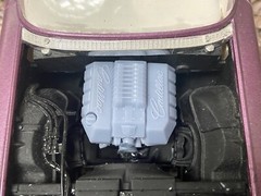 Resin Custom Cadillac LSA engine, Supercharged, for scale model cars, 1/24 1/25