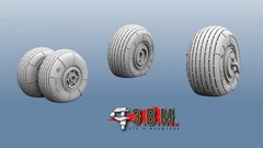 1:72 Resin Wheels Landing Gear for scale model Mil Mi 24 Zvezda