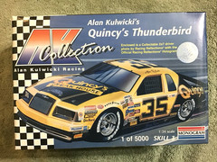 MONOGRAM 1/24 EARLY 85 QUINCY’S AK T-BIRD STOCK CAR FACTORY BUILT BOX ART MODEL