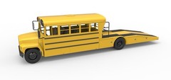 1:25 School Bus Race Car Transporter 3d Printed
