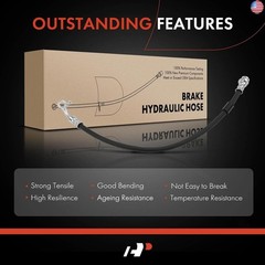 A-Premium Rear Passenger Brake Hydraulic Hose Compatible with Ford and Lincoln