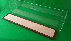 27 x 5 x 10 Acrylic Display Case for Trucks Ocean Liner Cruise Ships wooden base