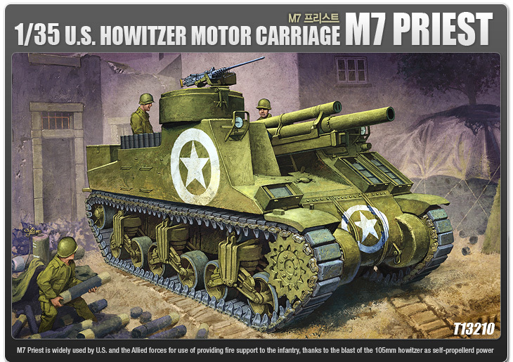 1/35 US Army U.S. Howitzer Motor Carriage M7 Priest #13210 Academy Hobby Model k