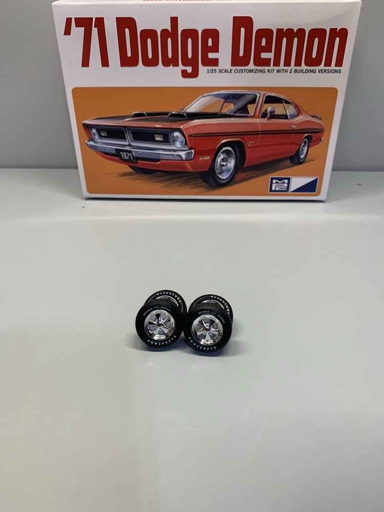 MPC 1/25 1971 Dodge Demon Cragars And White Lettered Tires /junkyard/Diorama