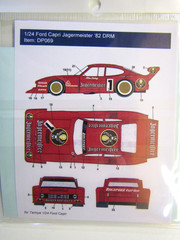 Decalpool 1/24 Scale Ford Capri Jägermeister ’82 DRM Decalsheet DP069 for Tamiya