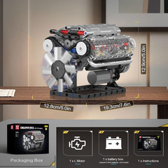 Visible V8 Internal Combustion Ohc Engine Motor Working Model Haynes Kit Box New