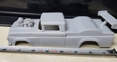 1/24 scale resin 3d printed 1959 Ford F25 Blown Pro Mod drag body model slot car