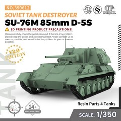 MRY-SFW 1/350 Military Model Kit Soviet SU-76M 85mm D-5S Tank Destroyer