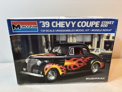 Vintage Monogram 39 1939 Chevy Coupe Street Rod Model Car Kit Unbuilt Chevrolet