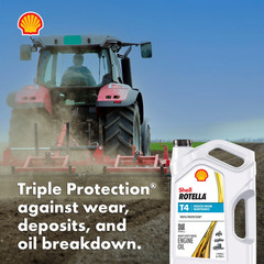 2 Pack Shell T4 Triple Protection 15W-40 Diesel Engine Oil, 1 Gallon