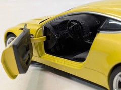 2 Racing Yellow Vintage Model Sports Cars Ferrari 348ts, Aston Martin V8 Vantage