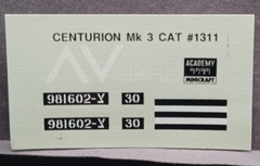 Academy/Minicraft | No. 1311 | 1:35 Centurion MkIII Decals