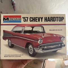 🚨Monogram🏆1957 Chevy🏆Hardtop 1/24 Model😎Cherry Red Finish Vintage
