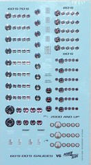 NASCAR DECAL 60’s-’00’s VINTAGE RACE CAR DASHBOARD GAUGES DETAIL GOODIE SHEET