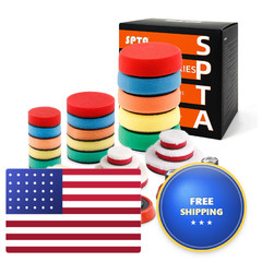 Spta 29Pcs Drill Buffing Pad Detail Polishing Pad Mix Size Kit 5/8-11 Thread
