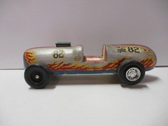 Vintage Wooden Soap Box Derby Race Car