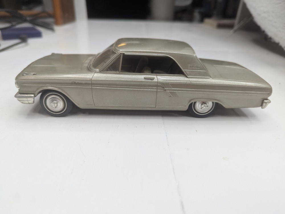 1964 Silver Ford Fairlane 500 Sports Coupe Dealer Promo Model Car