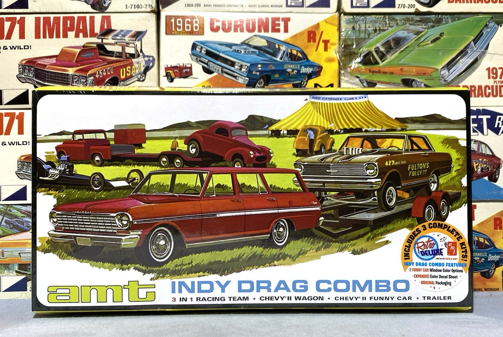 AMT/ROUND2 “INDY DRAG COMBO” NOVA F/C 3in1 KIT#AMT1520 1/25 BRAND NEW RE-RELEASE