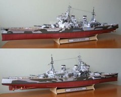 Prince of wales battle cruiser Ship paper Model Do It Yourself DIY 1:200