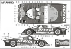 Tamiya Decals for 1/24 PORSCHE 962C REPSOL.By Cartograf.Item24313 from Japan