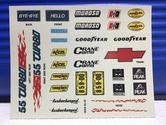 Vintage 1/16 SCALE CHEVY 55 TURBO MODEL DECAL ORIGINAL 2020 ERTL Sheet