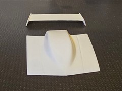 Resin Turbo Hood & Rear Spoiler Combo for 83 Camaro Z28 AMT 1/25.
