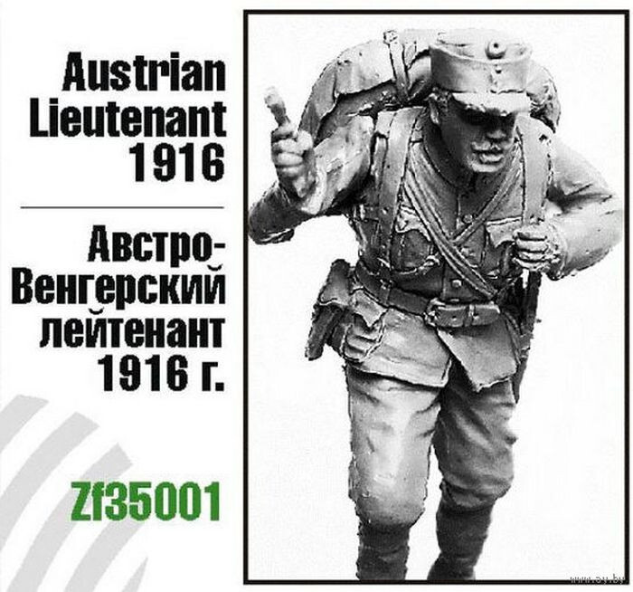 135 Austro-Hungarian Lieutenant (1916) Zebrano ZF35001 RESIN Figure Model Kit