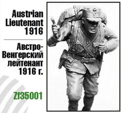 135 Austro-Hungarian Lieutenant (1916) Zebrano ZF35001 RESIN Figure Model Kit