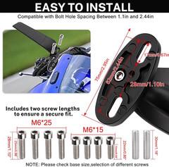 Motorcycle Mirrors Rearview Stealth Mirrors for 2025 Ninja 500 400 650 300 ZX6R