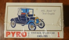 1967 Pyro Vintage Brass Cars 1915 Model T Ford Coupelet Sealed Box Kit #C451-125