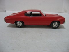 Monogram Red 1970 Chevy Chevelle Malibu SS 454 1/25 Scale Built Model Kit #2268