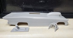 1/24 scale resin 3d printed 1966 Nova Roadster body slot car model