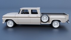 3d Printed 1/25 1965 Gmc Crew Cab Pickup Model Kit