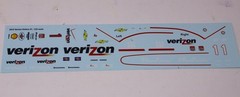 1/25 2015 Penske Verizon Dallara Chevy Waterslide Decal sheets Will Power