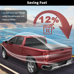 Soft Quad Truck Bed Tonneau Cover Compatible for 2002-2025 2026 Dodge Ram 1500 F