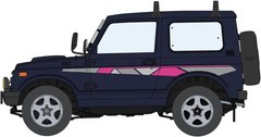 Hasegawa 1/24 Suzuki Jimny JA11-3 with Base Carrier