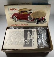 Vtg Hubley 1930 Packard Roadster Metal Model Kit 1/22 (ALL SEALED-Damaged Box)