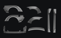 Wide Body Resin Kit for Ford Mustang GT Unpainted Model Toys 1/24th