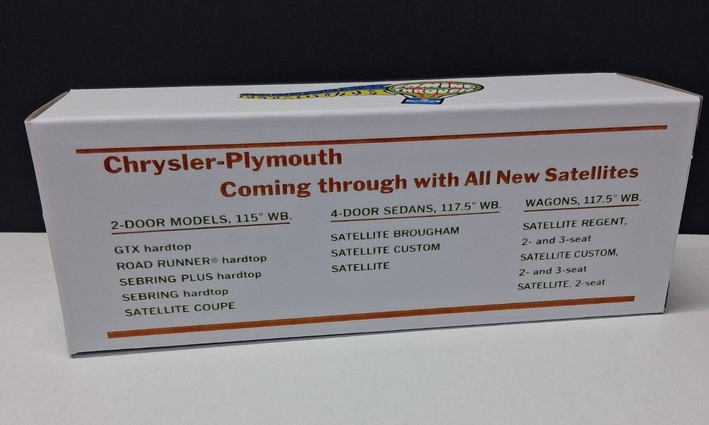 1971 Chrysler Plymouth Satellite Road Runner Promo Model REPLICA BOX ONLY NO CAR