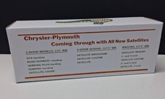 1971 Chrysler Plymouth Satellite Road Runner Promo Model REPLICA BOX ONLY NO CAR