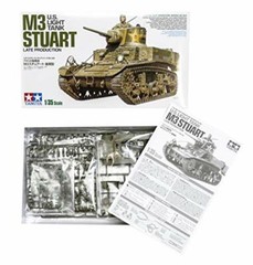 Tamiya US Light Tank(Military) M3 Stuart Late Production Plastic Model Kit NEW