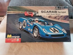 Monogram SCARAB CAN-AM RACER MODEL KIT FOR SLOT RACING Unbuilt 1/24