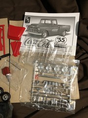Coca-Cola 1955 Chevrolet-CAMEO-Pickup Truck-AMT 1/25 Model Kit-Please Read& View