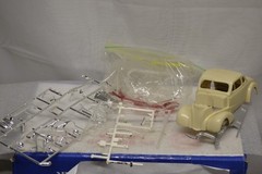 VINTAGE AMT 1937 CHEVY COUPE MODEL KIT WITH BOX PARTS MISSING AS IS