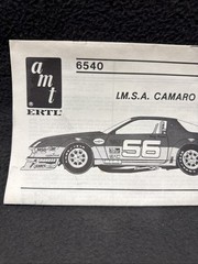 AMT IMSA Camaro 6540 Instructions Manual 1/25 3rd Gen Craig Carter’s Peerless