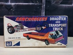 OPEN BOX MPC 1:25 Scale Model Kit RAMCHARGERS DRAGSTER TRANSPORT TRUCK 710-300
