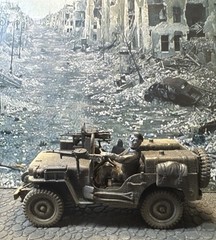 A Bridge Too Far ! British PARATROOPERS WILLYS JEEP COMMANDO CAR Vickers MGun!!